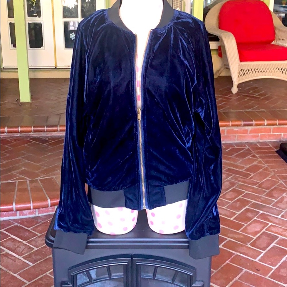 Blue velvet bomber